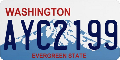 WA license plate AYC2199