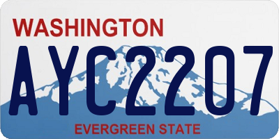 WA license plate AYC2207