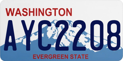 WA license plate AYC2208