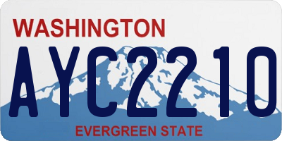 WA license plate AYC2210