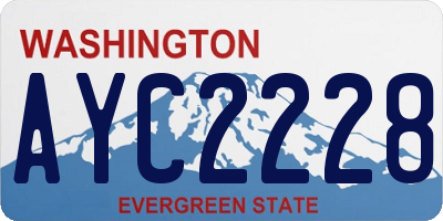 WA license plate AYC2228