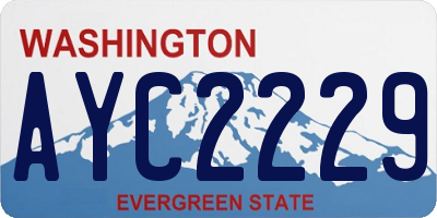 WA license plate AYC2229