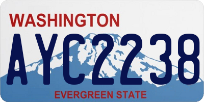 WA license plate AYC2238