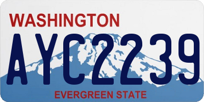 WA license plate AYC2239