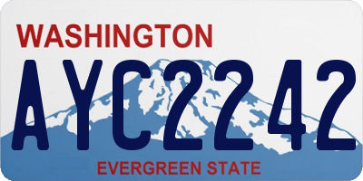 WA license plate AYC2242