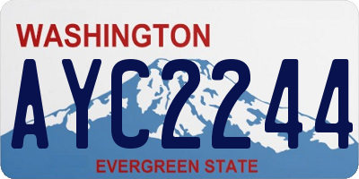 WA license plate AYC2244