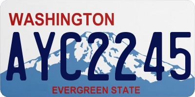 WA license plate AYC2245