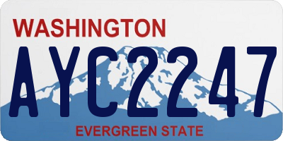 WA license plate AYC2247