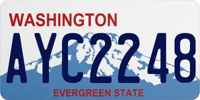 WA license plate AYC2248