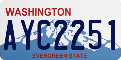 WA license plate AYC2251