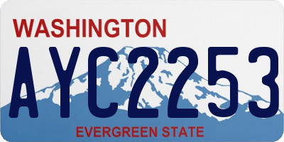 WA license plate AYC2253