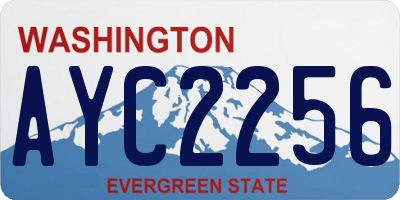 WA license plate AYC2256