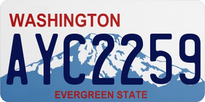 WA license plate AYC2259