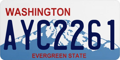 WA license plate AYC2261
