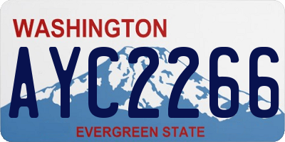 WA license plate AYC2266