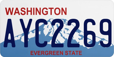 WA license plate AYC2269
