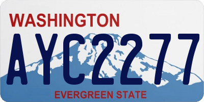 WA license plate AYC2277