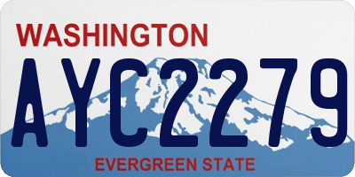 WA license plate AYC2279