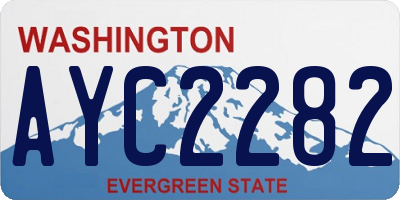 WA license plate AYC2282