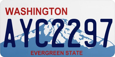 WA license plate AYC2297