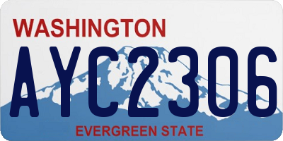 WA license plate AYC2306