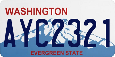 WA license plate AYC2321