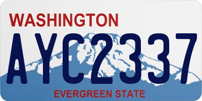 WA license plate AYC2337
