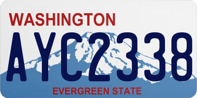 WA license plate AYC2338