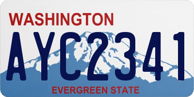 WA license plate AYC2341