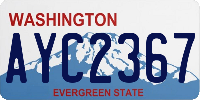WA license plate AYC2367