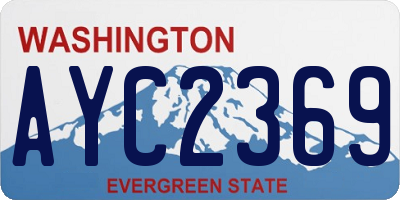 WA license plate AYC2369