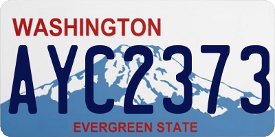 WA license plate AYC2373