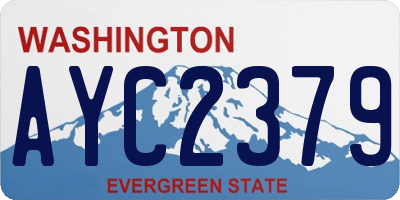 WA license plate AYC2379