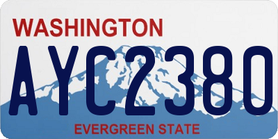 WA license plate AYC2380