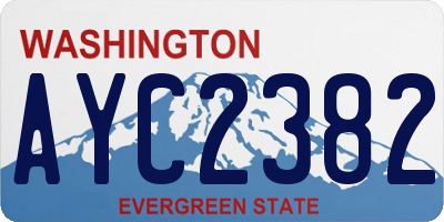 WA license plate AYC2382