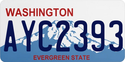 WA license plate AYC2393