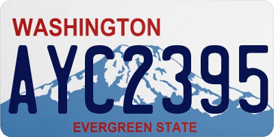 WA license plate AYC2395