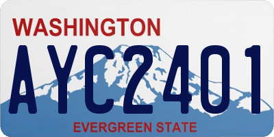 WA license plate AYC2401