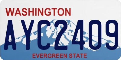 WA license plate AYC2409