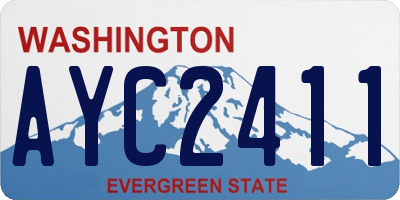 WA license plate AYC2411