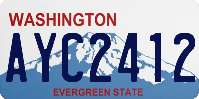 WA license plate AYC2412