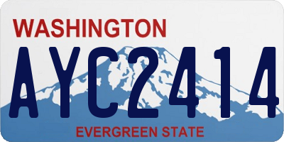 WA license plate AYC2414