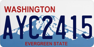 WA license plate AYC2415