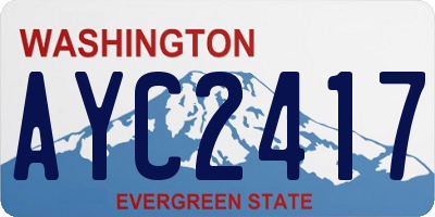 WA license plate AYC2417