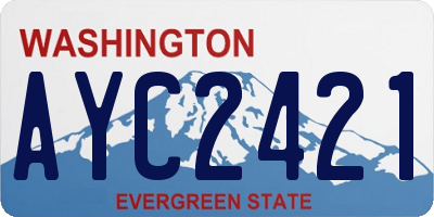 WA license plate AYC2421