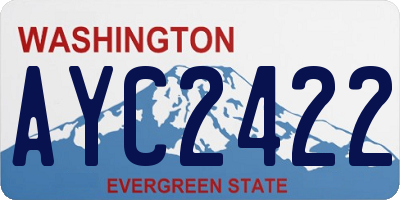 WA license plate AYC2422