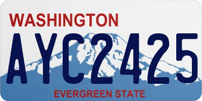 WA license plate AYC2425