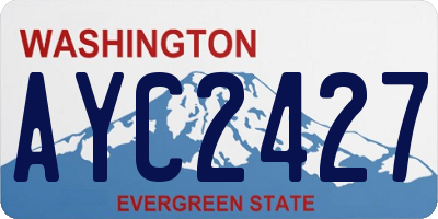 WA license plate AYC2427