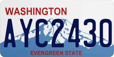 WA license plate AYC2430