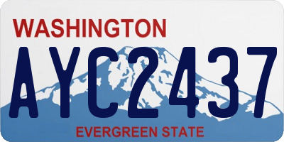 WA license plate AYC2437